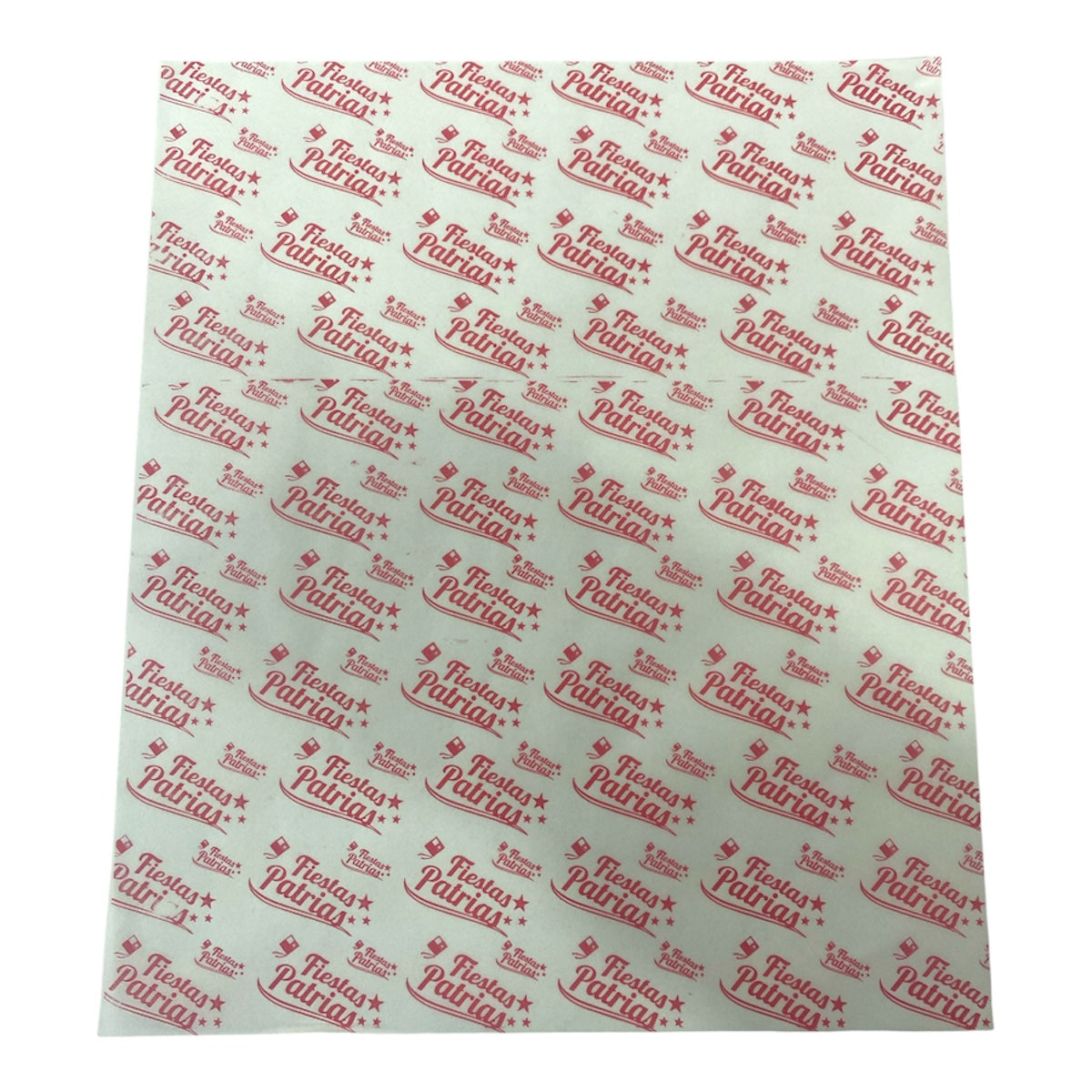 Papel antigrasa Diseño Fiestas Patrias rojo 28x33cm - 100 unidades