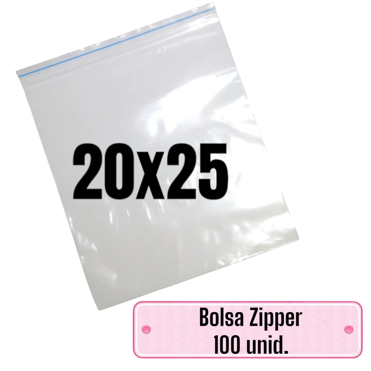 Bolsa Zipper 20x25 - 100 unidades