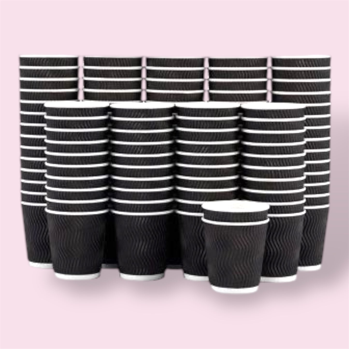 Vaso corrugado Negro 8 oz sin tapa - 25 unidades