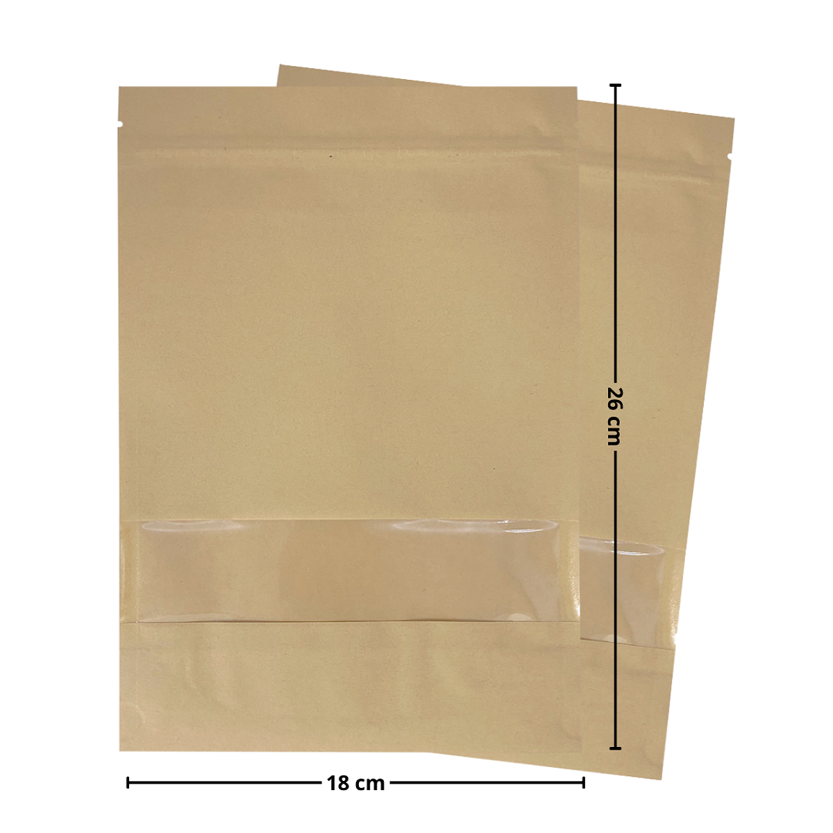 Bolsa Kraft Doypack 18x26 cm - 50 unidades