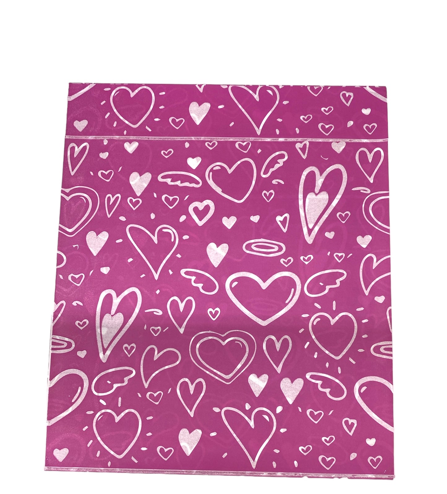 Papel antigrasa corazón fucsia 28x33 - 100 unid