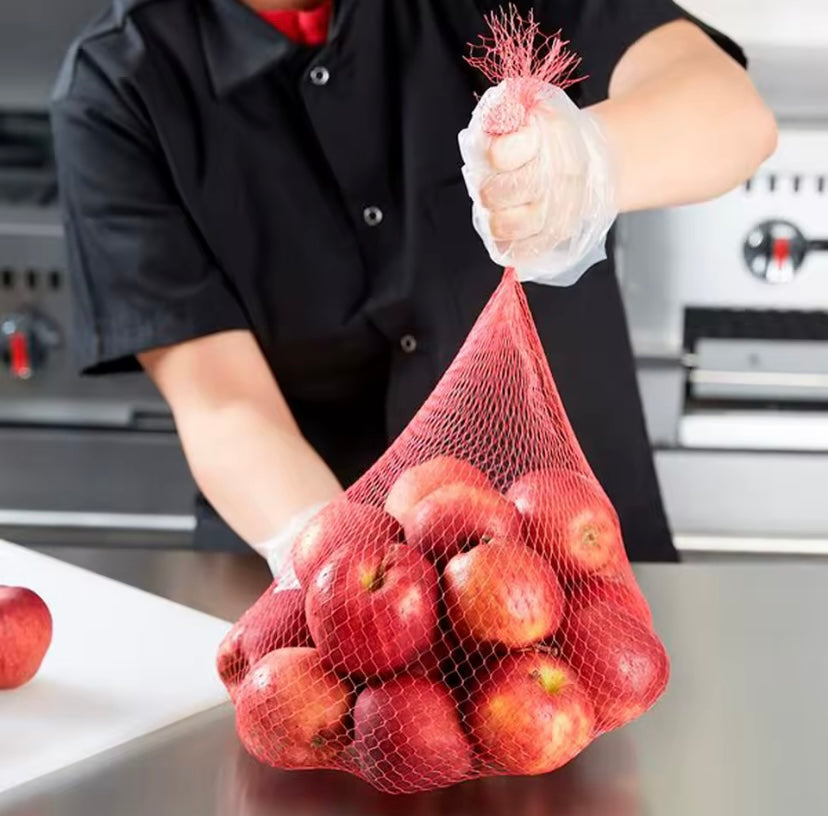 50 Mallas para fruta / verdura para 3 kilos - Rojo