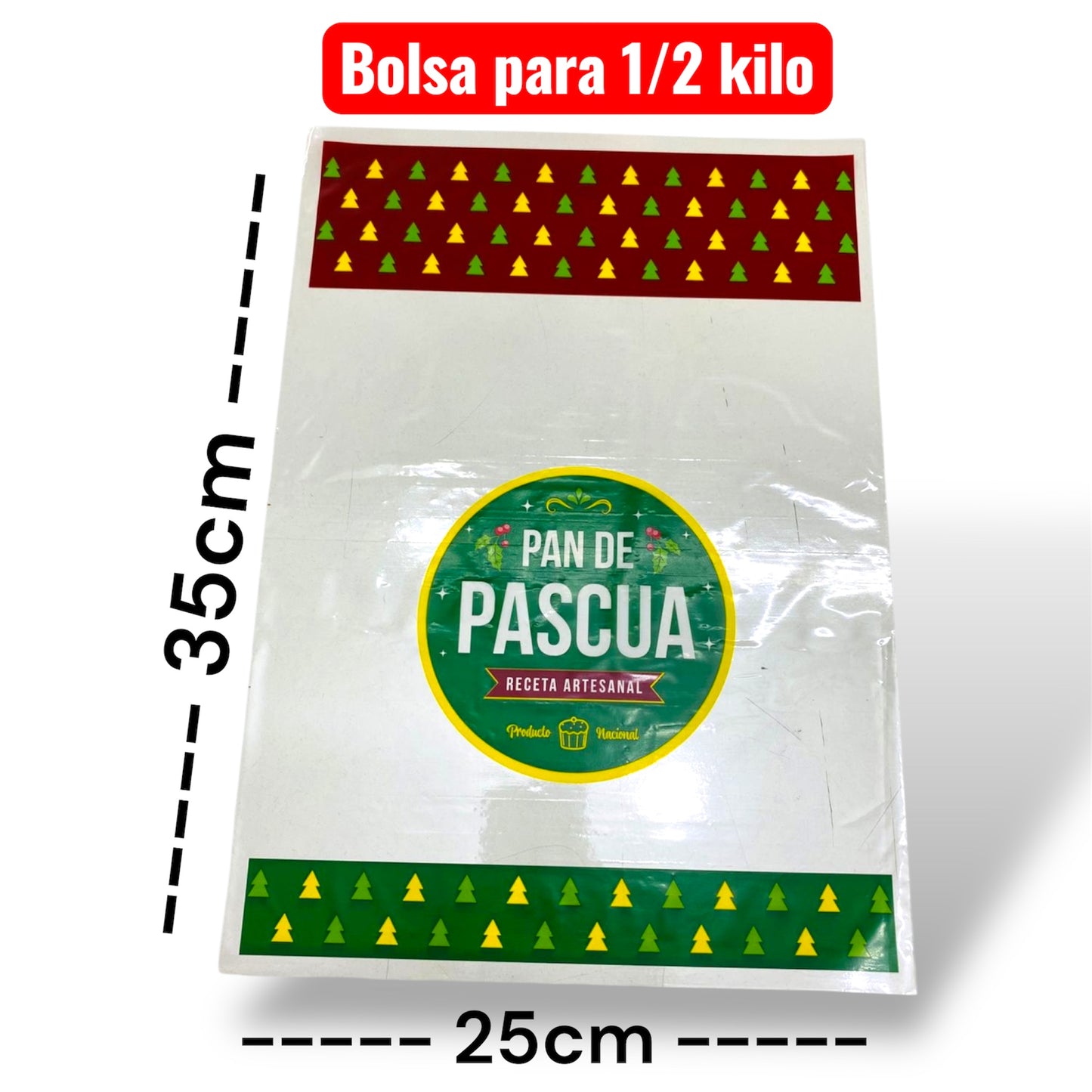 Bolsa para pan de pascua 1/2 kilo - 100 unid