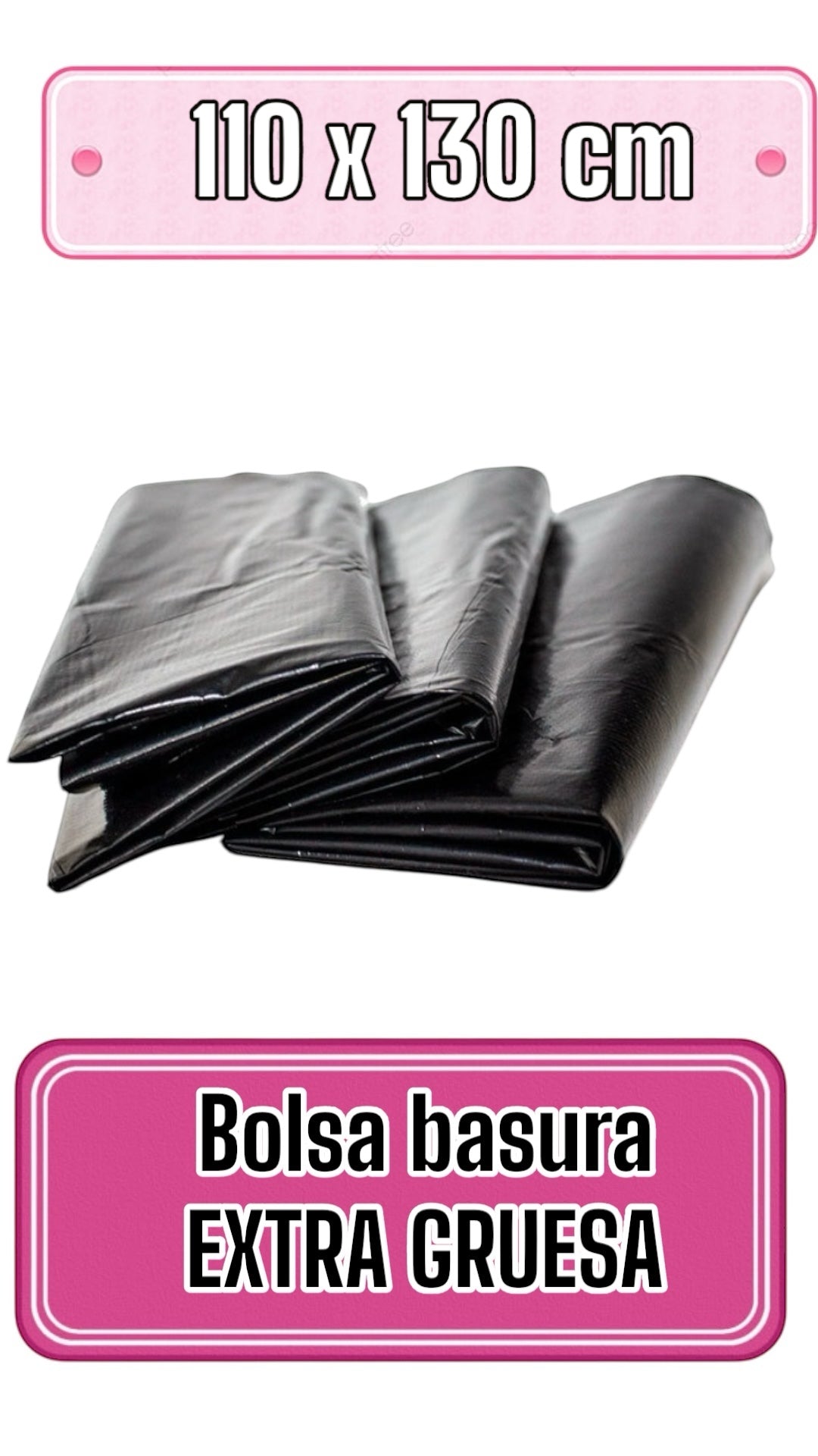 Bolsa de basura 110x130cm EXTRA GRUESA - 5 unidades