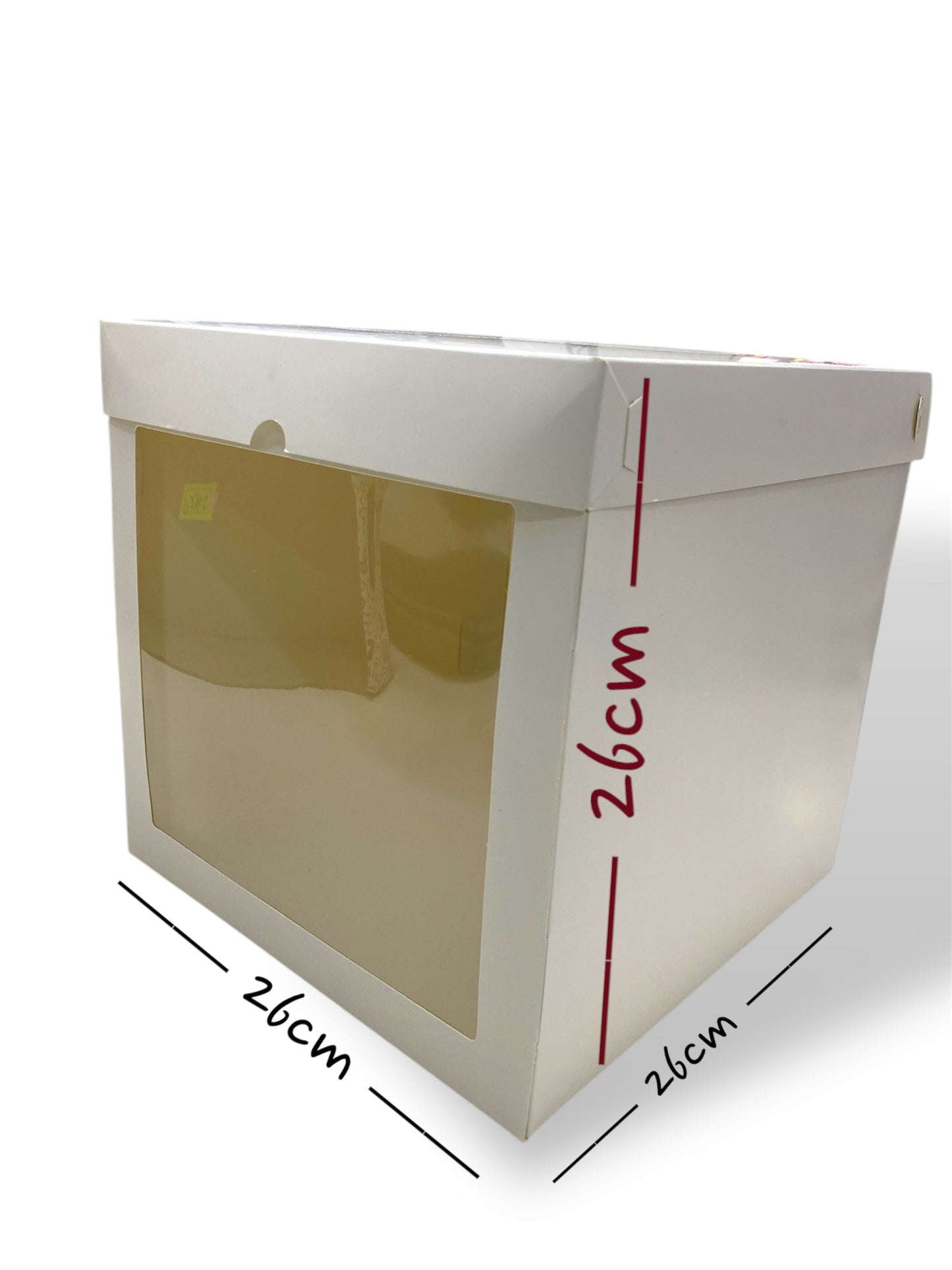 Caja para torta alta 26x26x26