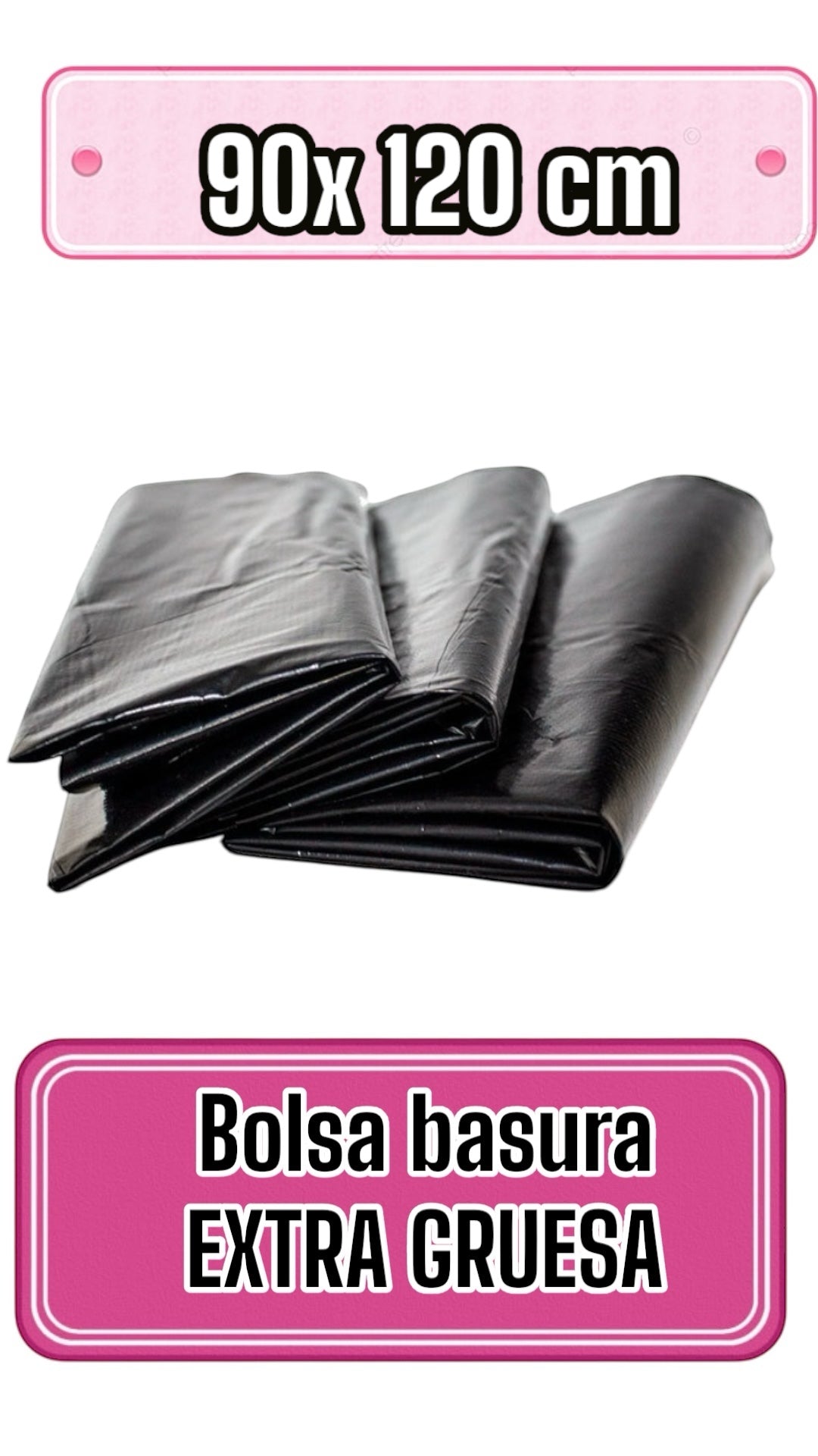 Bolsa de basura 90x120 cm EXTRA GRUESA - 5 unidades