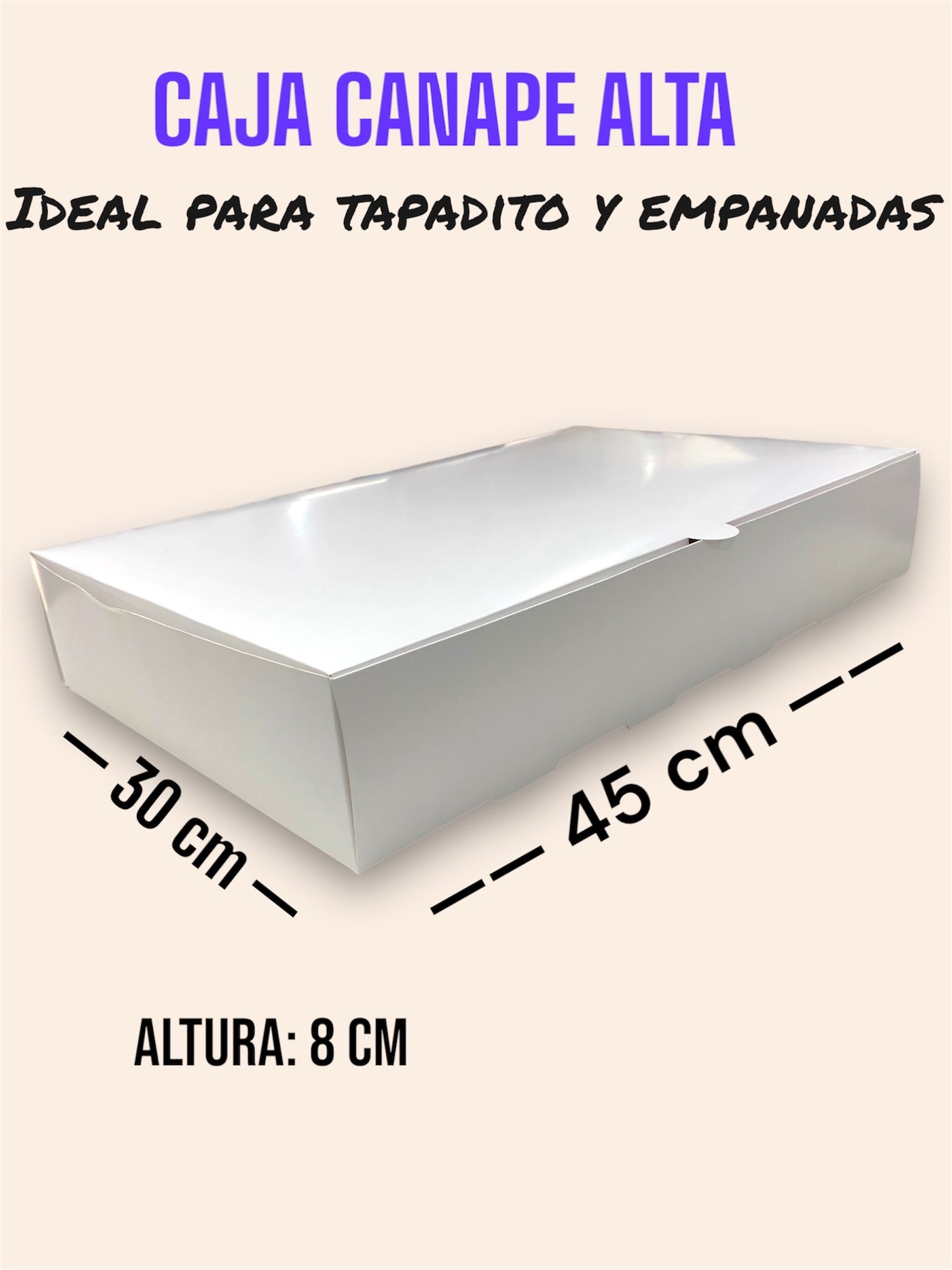 Caja Para cocteleria 30x45x8cm - caja para empanadas