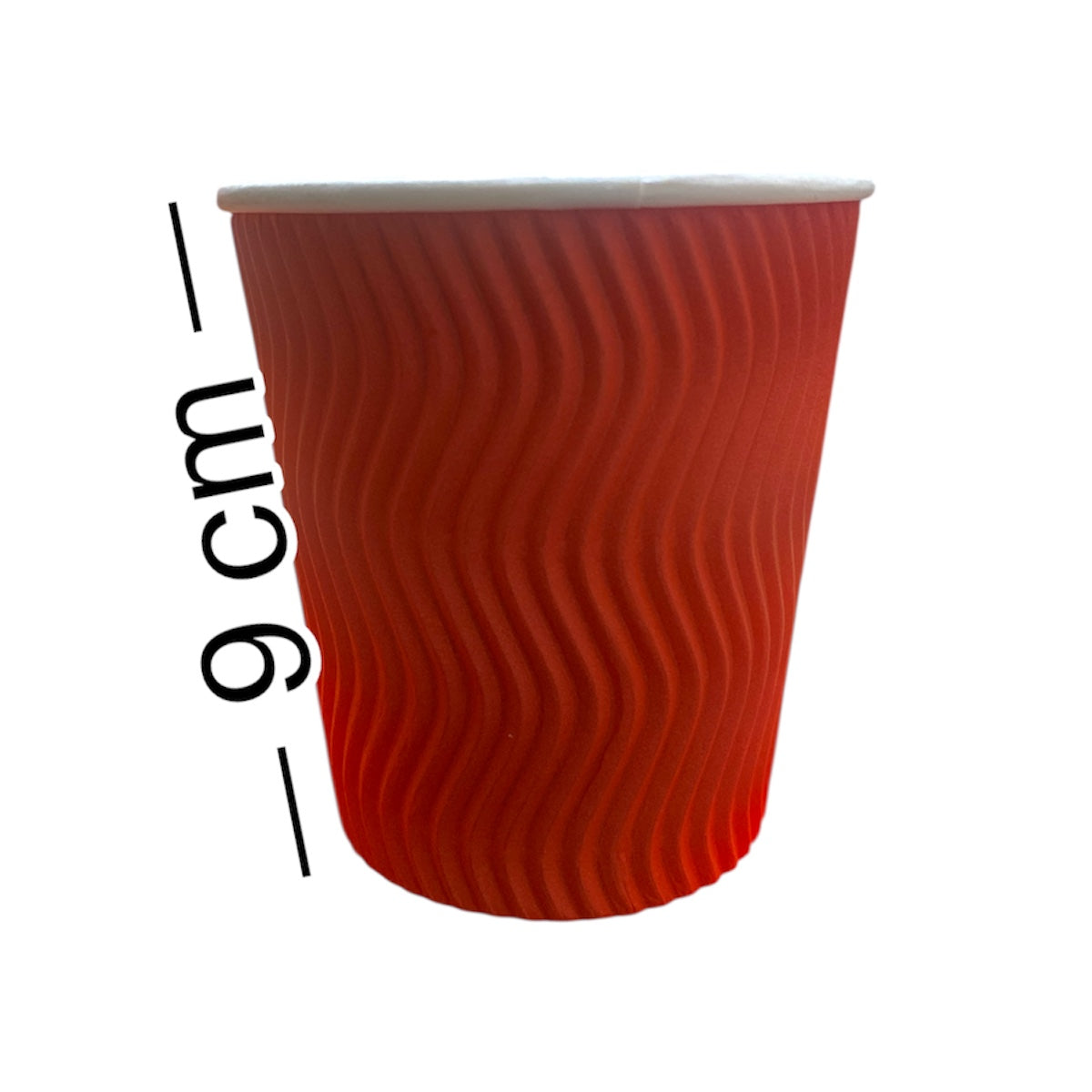 Vaso corrugado rojo 8 oz - 25 unidades
