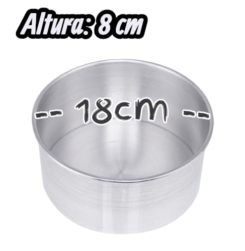 Molde de aluminio para torta 18cm Fijo