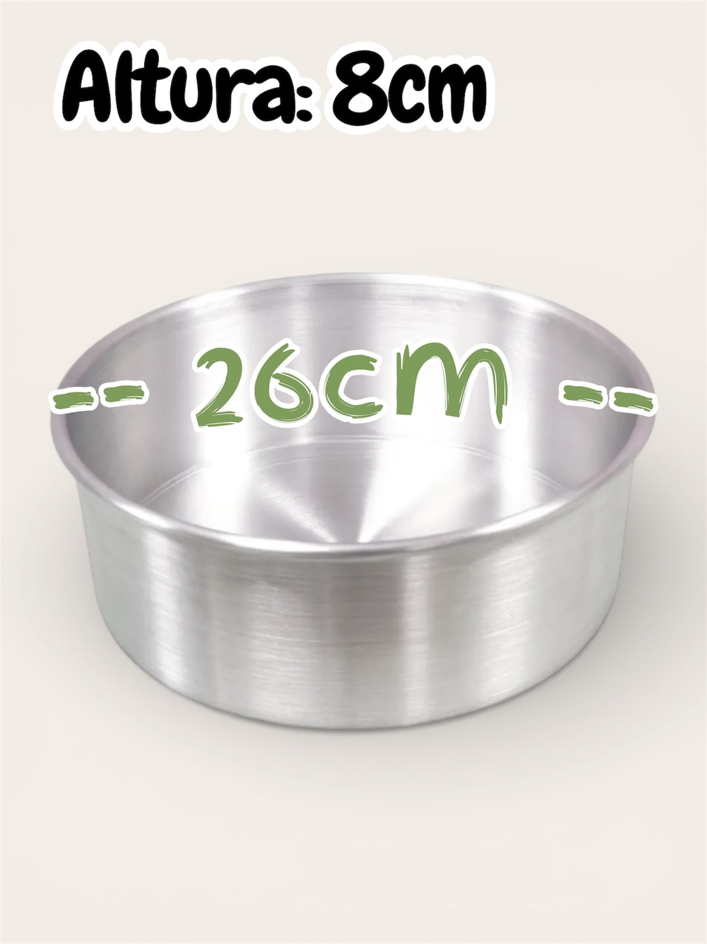 Molde de Aluminio para Torta 26cm Fijo