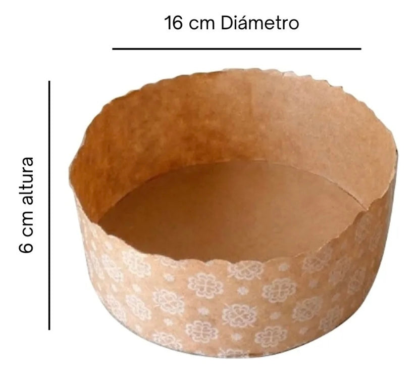 Molde pan de pascua 3/4 - 10 unidades
