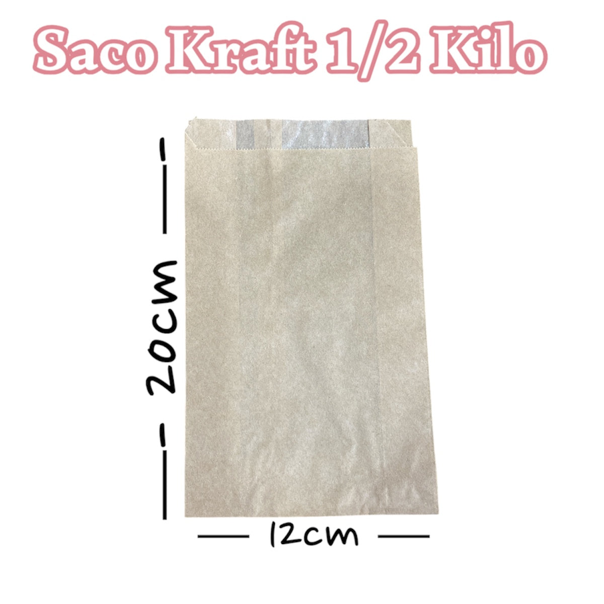 Saco Kraft 1/2 Kilo - 50 unidades
