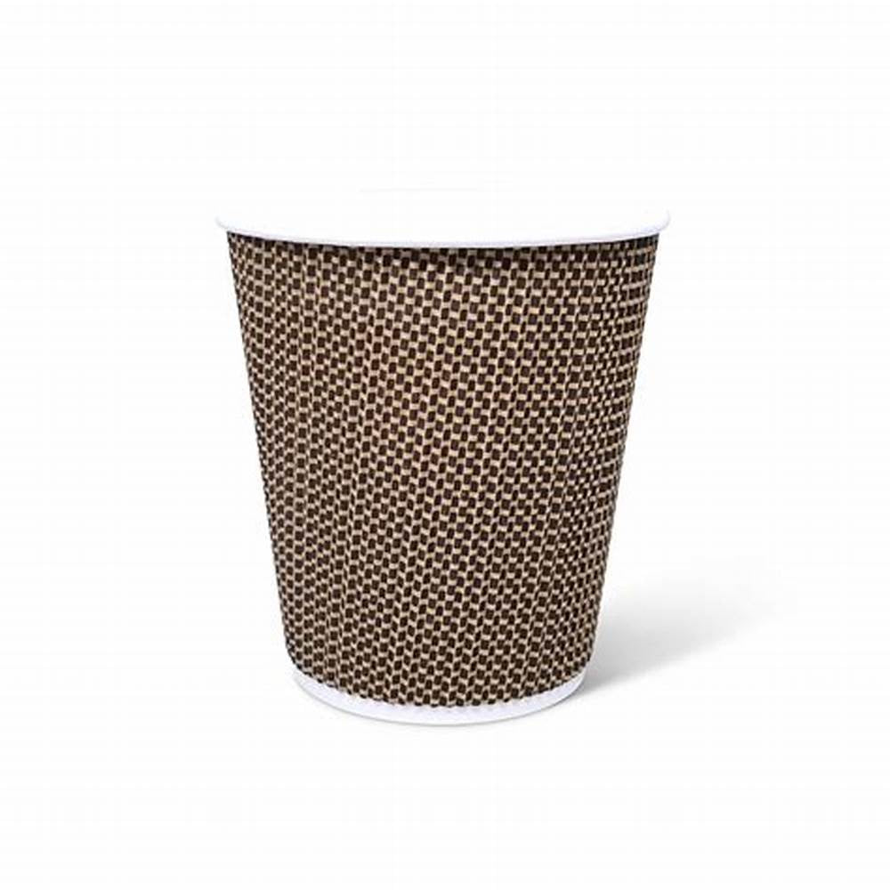 Vaso corrugado marron 8 oz - 25 unidades