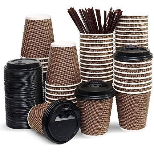 Vaso corrugado marron 8 oz - 25 unidades