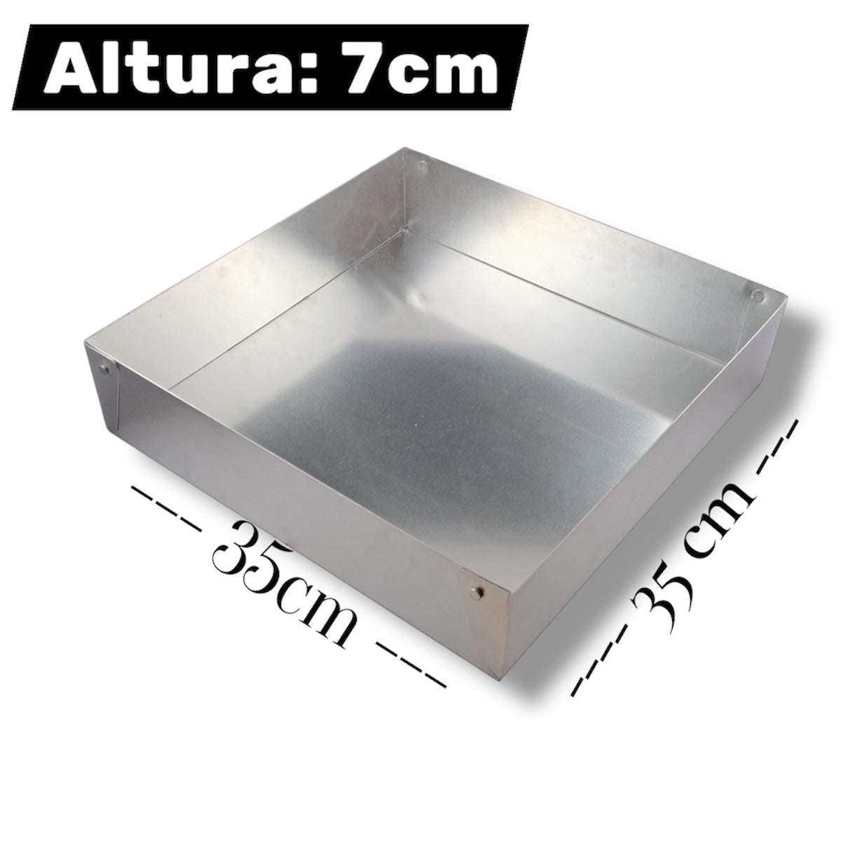 Molde de aluminio cuadrado 35x35 Desmontable