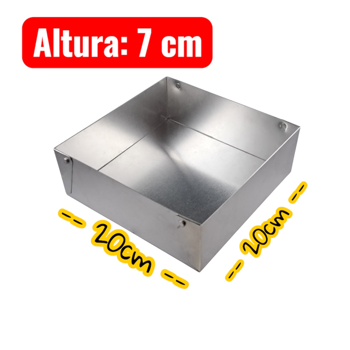 Molde de aluminio cuadrado 20x20 Desmonable
