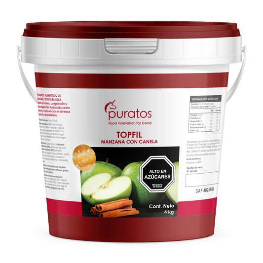 Balde 4kg Relleno manzana canela Puratos Topfil