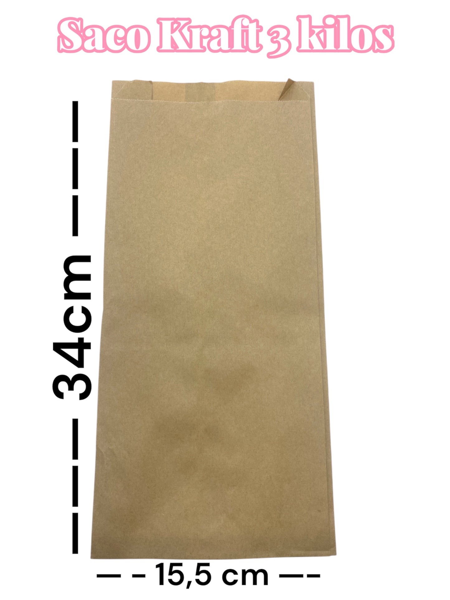Saco Kraft 3 kilos - 50 unidades