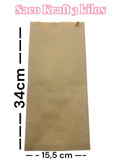Saco Kraft 3 kilos - 50 unidades
