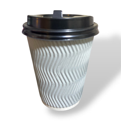 Vaso corrugado 12 oz plateado - 25 unidades (sin tapa)