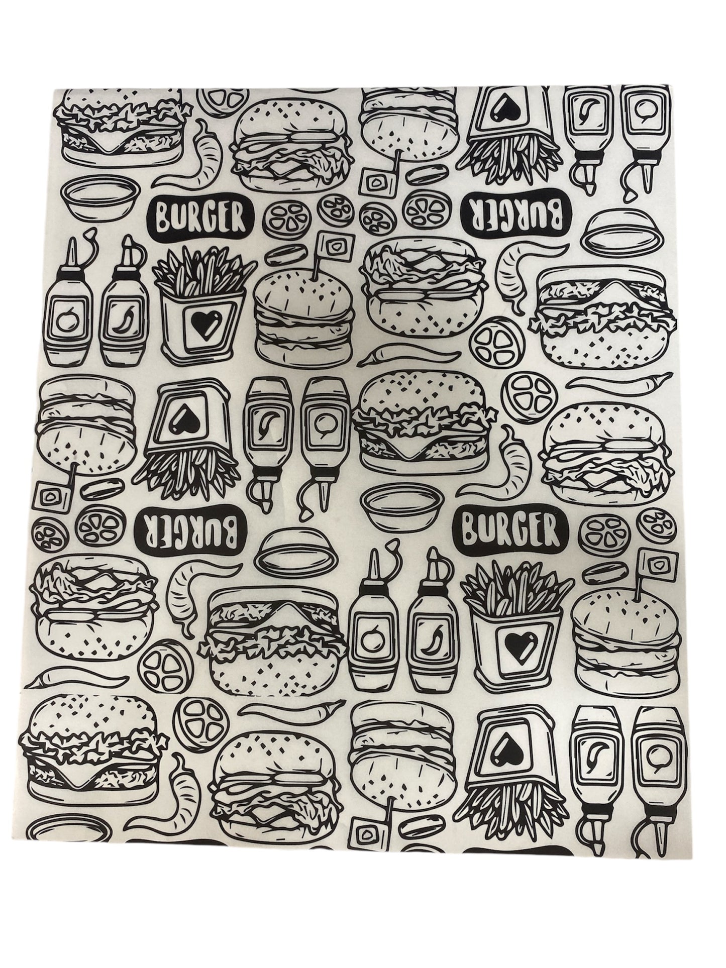 Papel Antigrasa Comida Rápida - 100 unidades