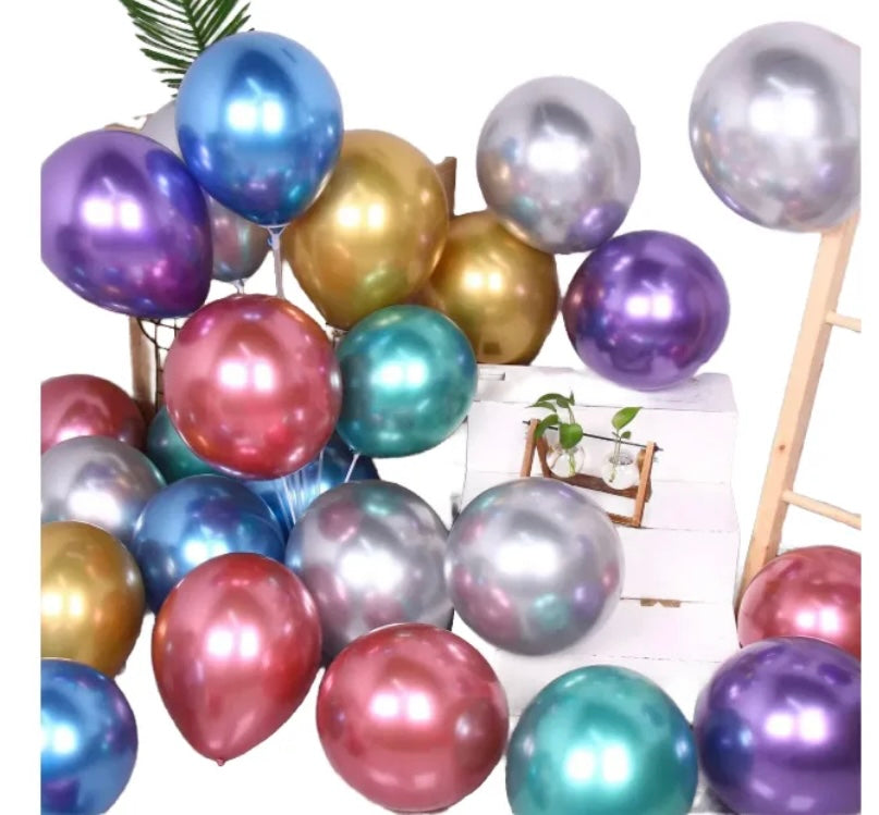 Globos metalizados 50 unidades. Globos Cromados