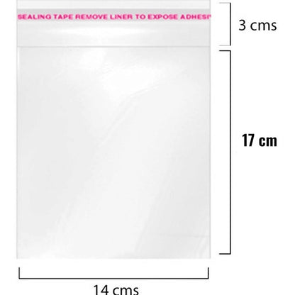 Bolsa celofan con adhesivo 14x20 - 100 unidades