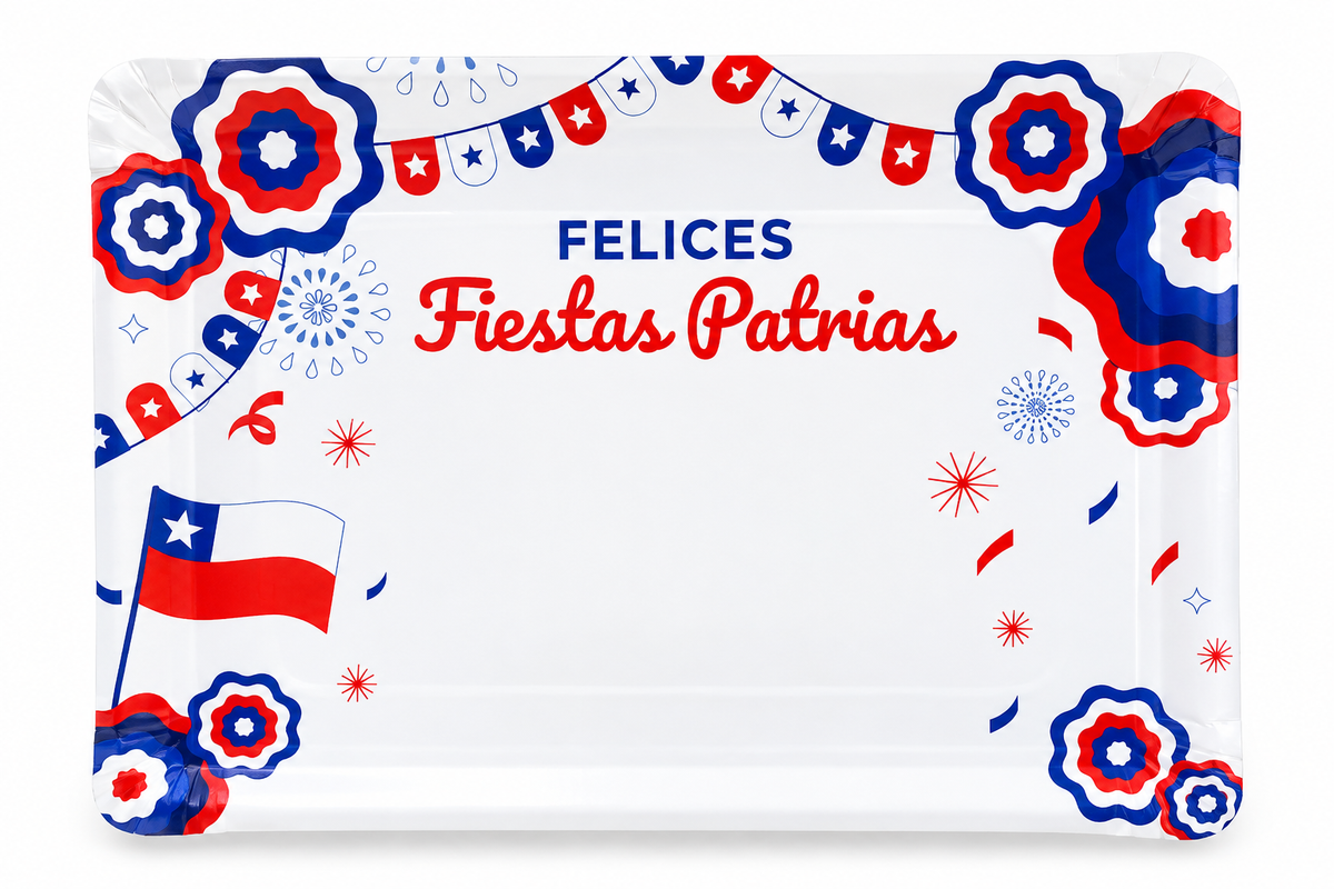 10 Bandejas cartón n•12 Fiestas Patrias