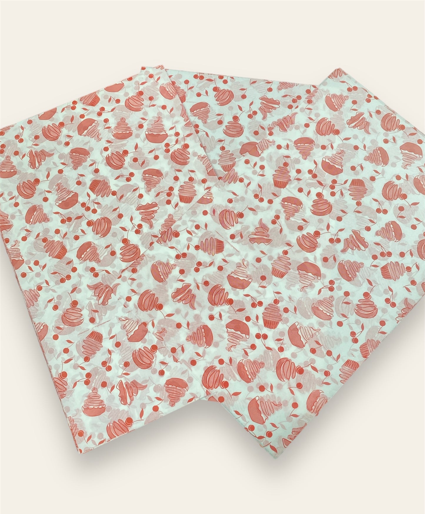 Papel antigrasa cupcake rojo 28x33 - 100 unid