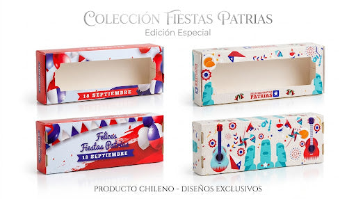 10 Cajas para 3 alfajores diseño fiestas patrias