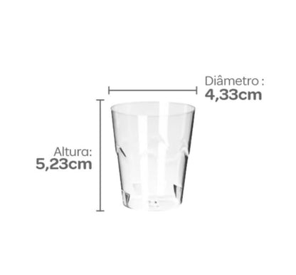 Copa Shot Acrílico 50ml - 10 unidades