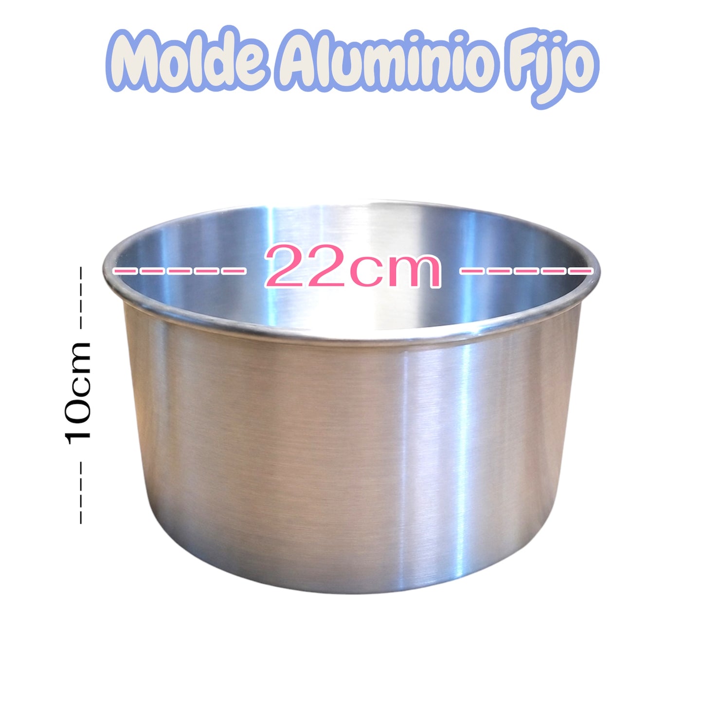 Molde de aluminio Fijo 22cm x 10cm alto
