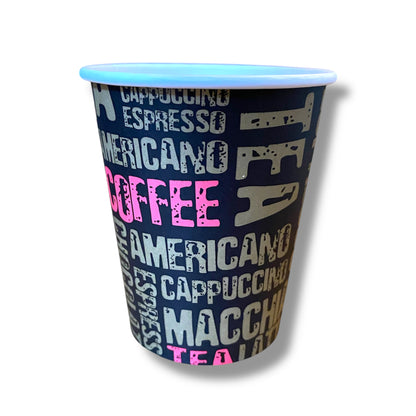 Vaso polipapel 8 oz capuccino negro - 50 unid