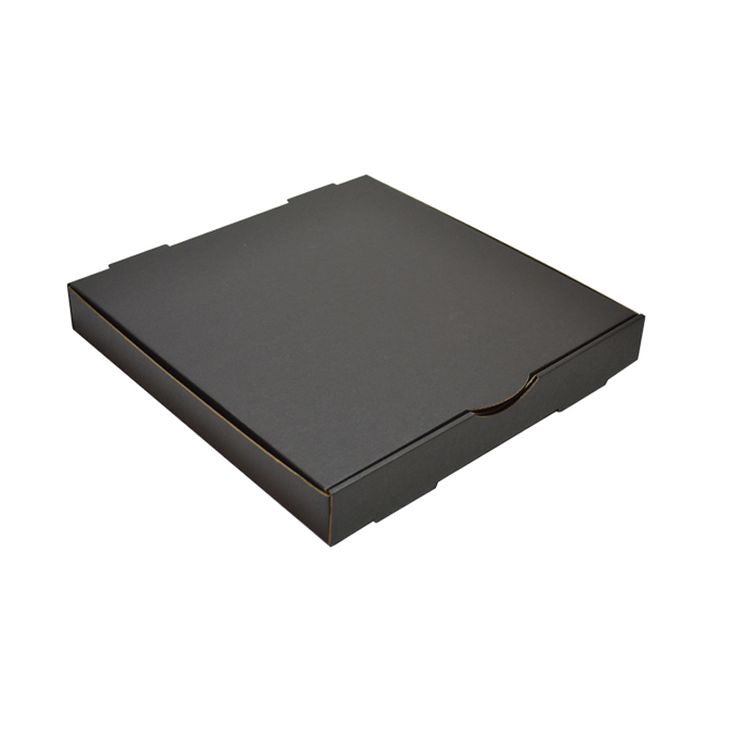 Caja pizza familiar negra 38x38x4,5 cm
