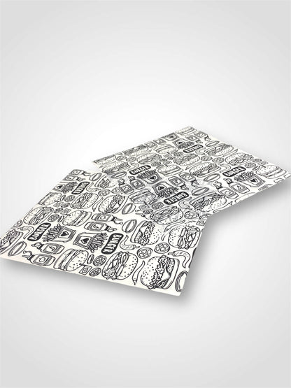 Papel Antigrasa Comida Rápida - 100 unidades