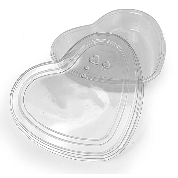 10 Envases dulce corazón c/tapa