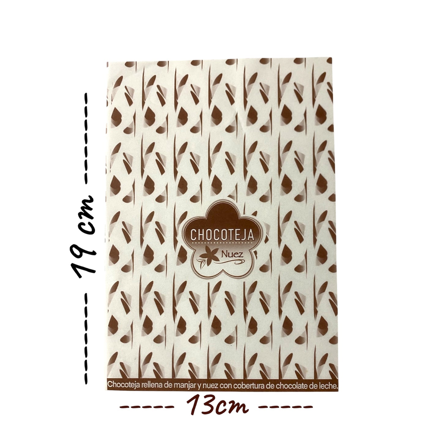 100 Papel para Chocotejas 13x19 - Nuez.