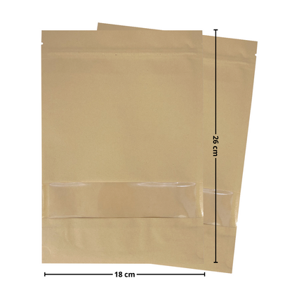 Bolsa Kraft Doypack 18x26 cm - 50 unidades