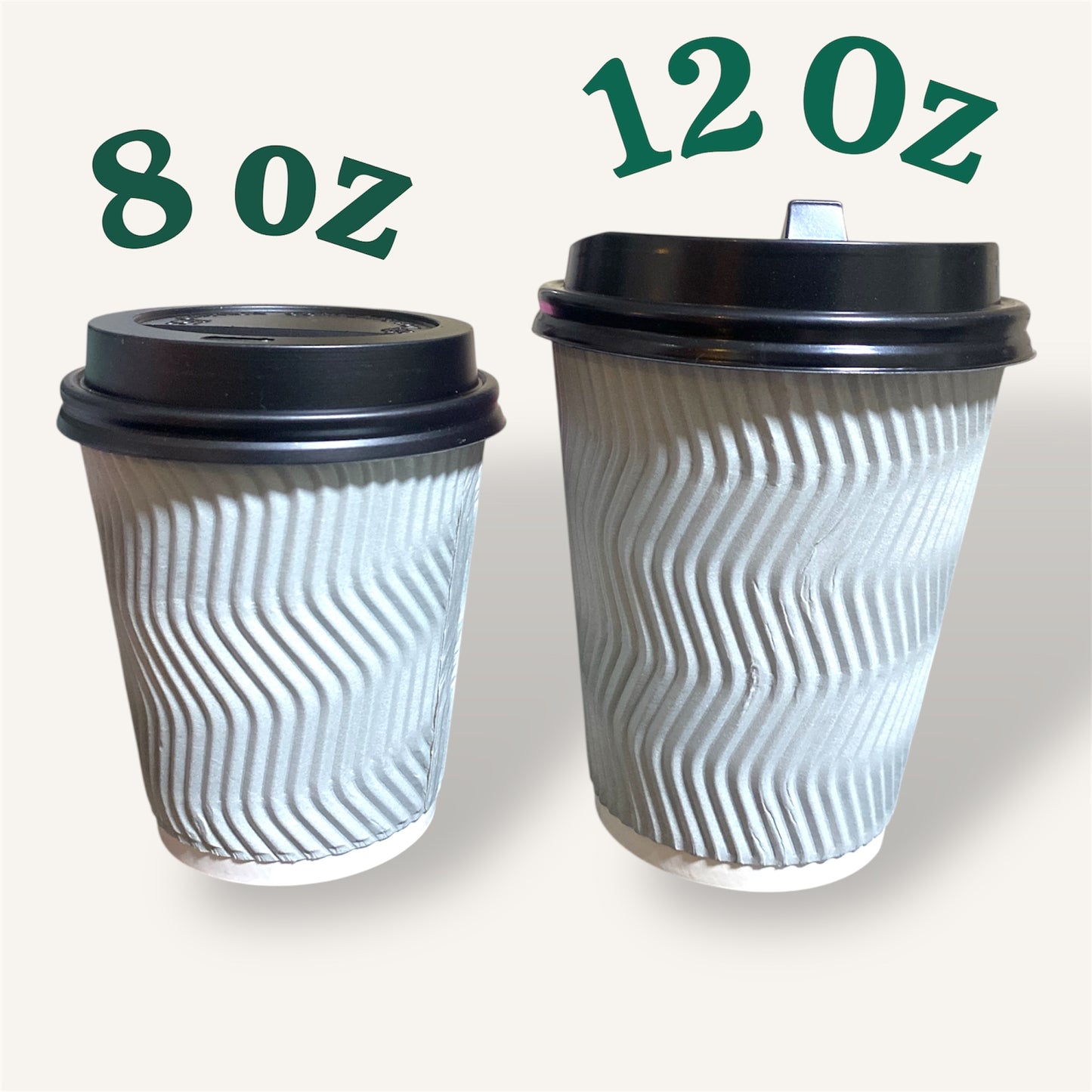 Vaso corrugado 12 oz plateado - 25 unidades (sin tapa)