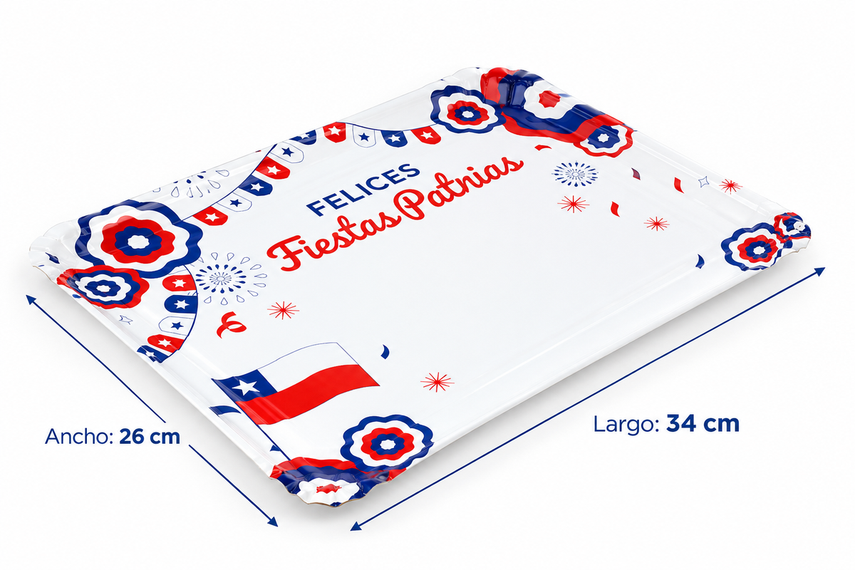 10 Bandejas cartón n•12 Fiestas Patrias