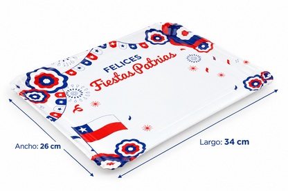 10 Bandejas cartón n•12 Fiestas Patrias