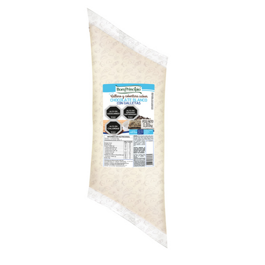 Relleno de Chocolate Blanco con galletas Bom Principio 1Kg