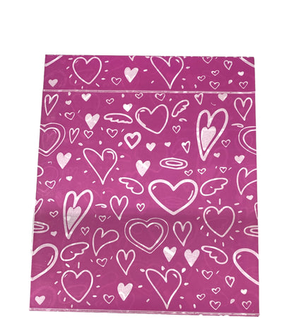 Papel antigrasa corazón fucsia 28x33 - 100 unid