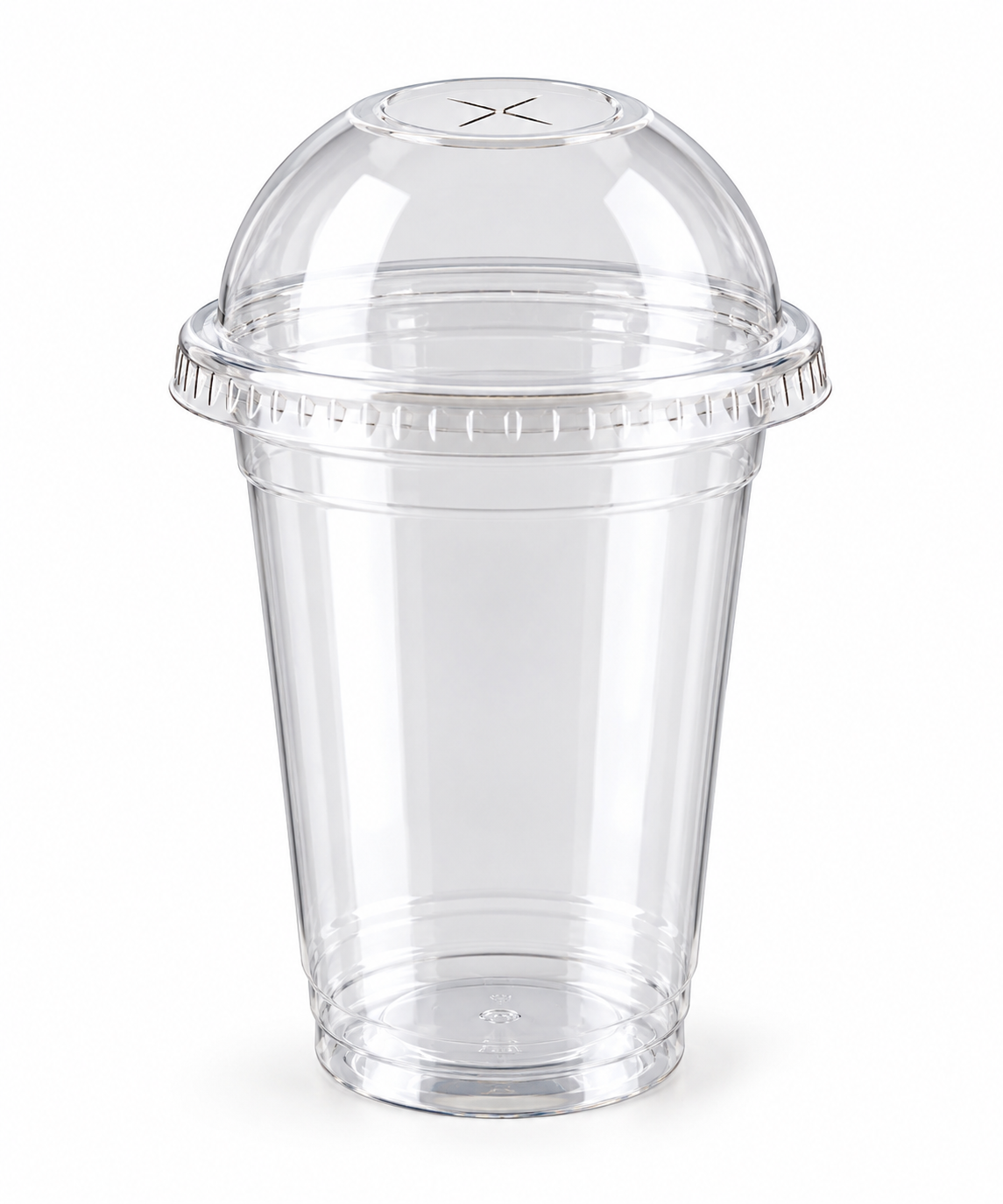 Pack 50 Vasos PET 10 Oz/ 300 cc con Tapa Domo Cruz