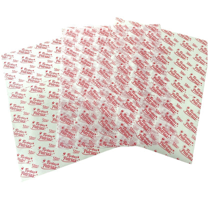 Papel antigrasa Diseño Fiestas Patrias rojo 28x33cm  - 100 unidades
