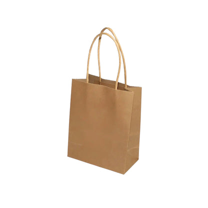 Pack 12 Bolsa Kraft con Manilla 21x16x8cm
