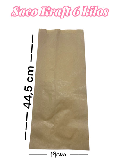 Saco Kraft 6 Kilos - 50 unidades