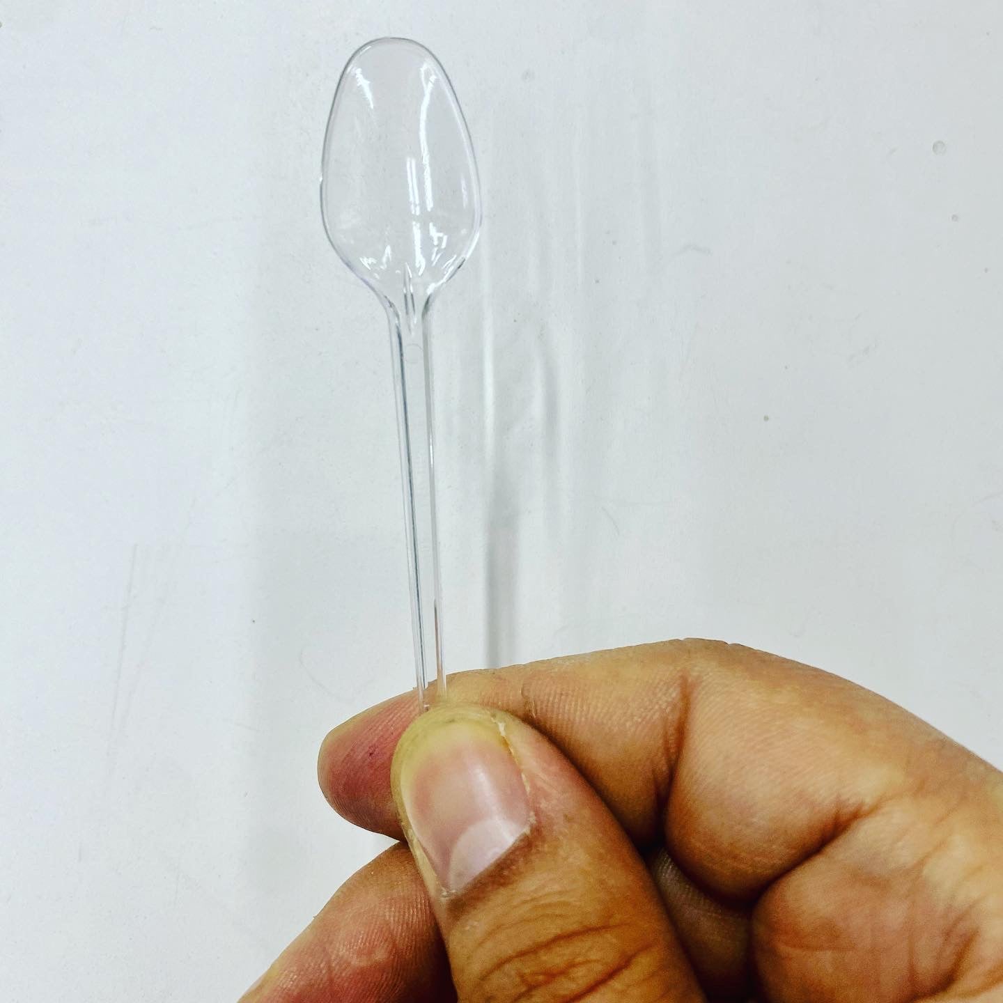 Cucharita acrílica para postres shot - 100 unid