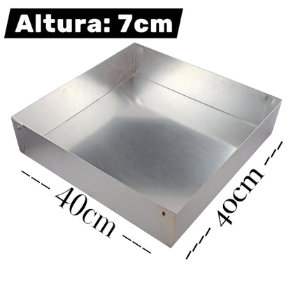 Molde de Aluminio cuadrado 40x40 Desmontable