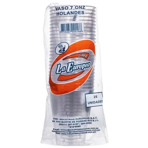 Pack 25 vaso acrílico 7oz - vaso Holandés